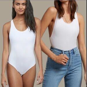 NWT Volcom Swimsuit FRESH INK Solid White Size XL